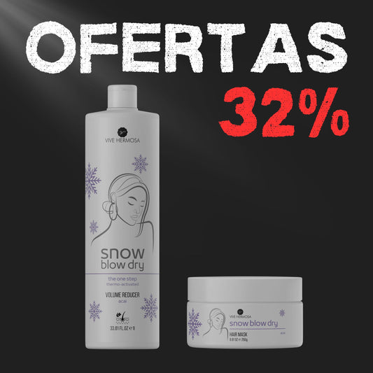 Tratamiento Snow Blow dry 33.38 Onz y Mascarilla Snow Blow Dry 8 Onz