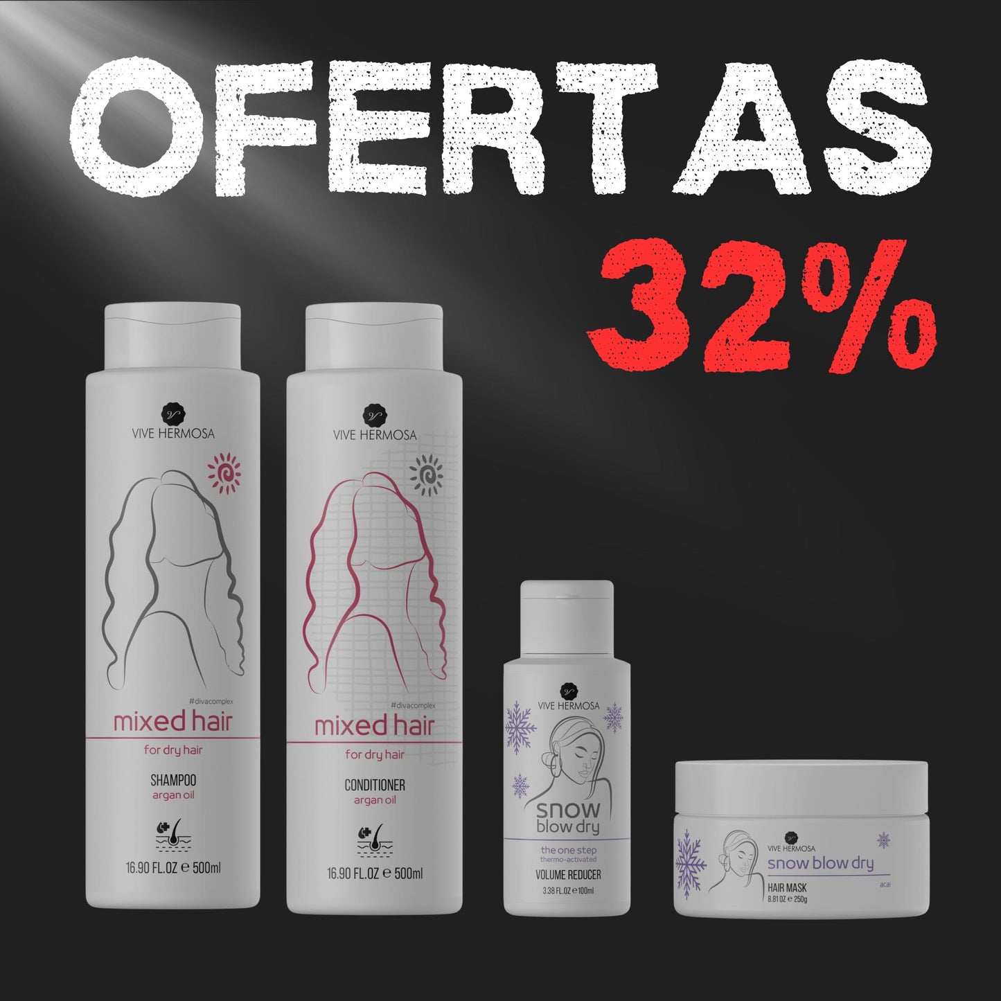 Kit de shampoo y acondicionador de macadamia, Snow Blow dry 3.38 onz y mascarilla snow.