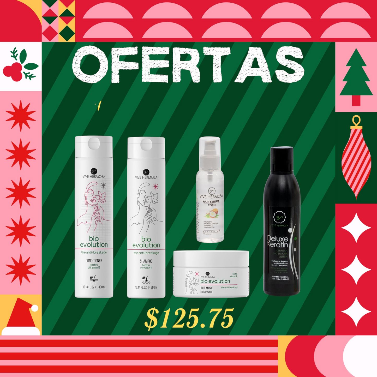 Kit de Biotina, Deluxe Keratin y Serum de Coco